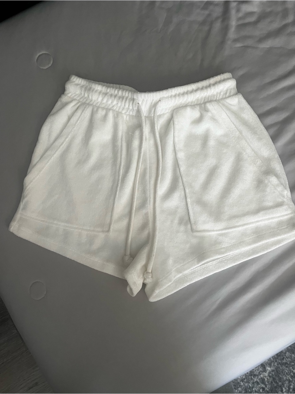 ZARA NWOT White Terry Cloth Lounge Shorts